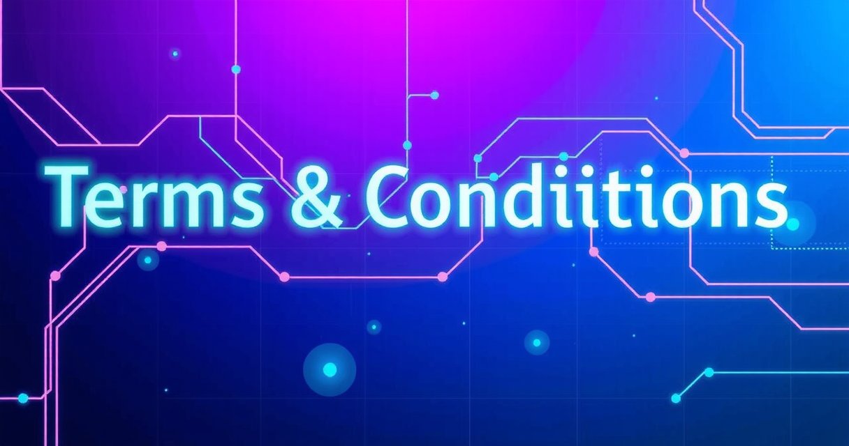 Abstract digital legal framework illustration representing terms and conditions in a futuristic style